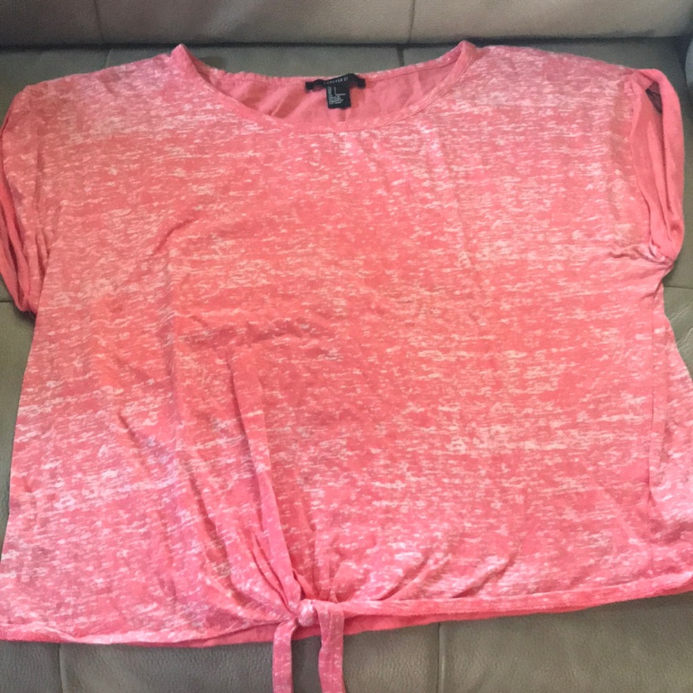 Forever 21 Peach short sleeve shirt